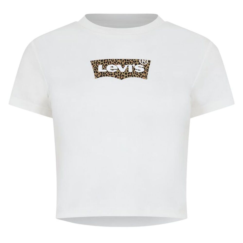 Levis Womens/Ladies Logo Cropped Boxy T-Shirt / White